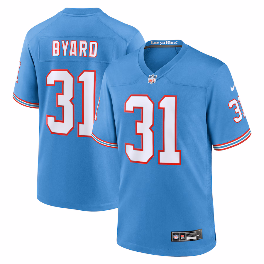 Men's Tennessee Titans Kevin Byard Nike Light Blue Oilers Throwback Alternate Game Player Jersey - Ujersey NFL Shop