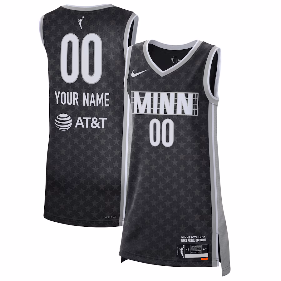 Unisex Minnesota Lynx Nike Black 2021 Rebel Edition Victory Custom Jersey - Ujersey NFL Shop
