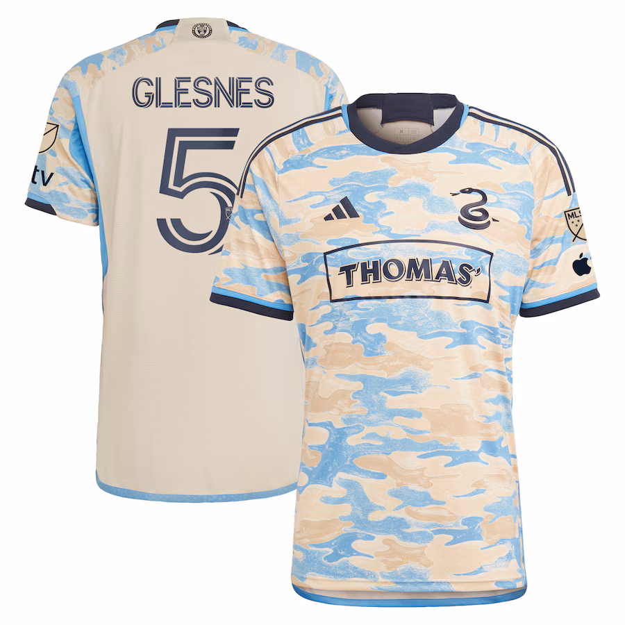 Men's Philadelphia Union Jakob Glesnes adidas Tan 2023 For Philly Authentic Jersey - Ujersey NFL Shop