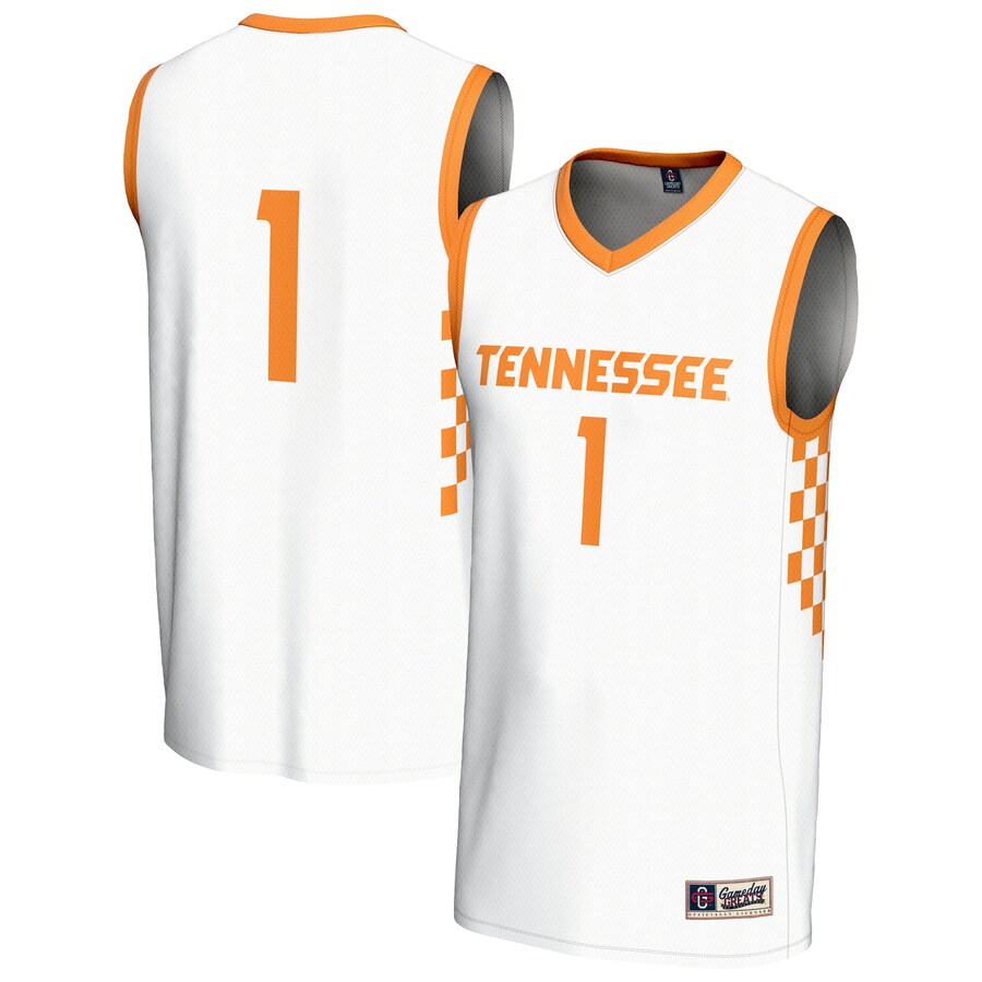 Unisex GameDay Greats #1 White Tennessee Volunteers Lightweight Women's Basketball Fashion Jersey - Ujersey NFL Shop
