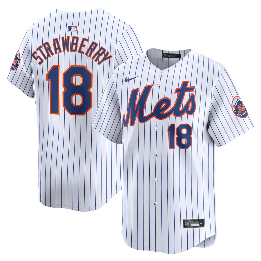 Men's New York Mets Darryl Strawberry Nike White Home Limited Player Jersey - Ujersey NFL Shop