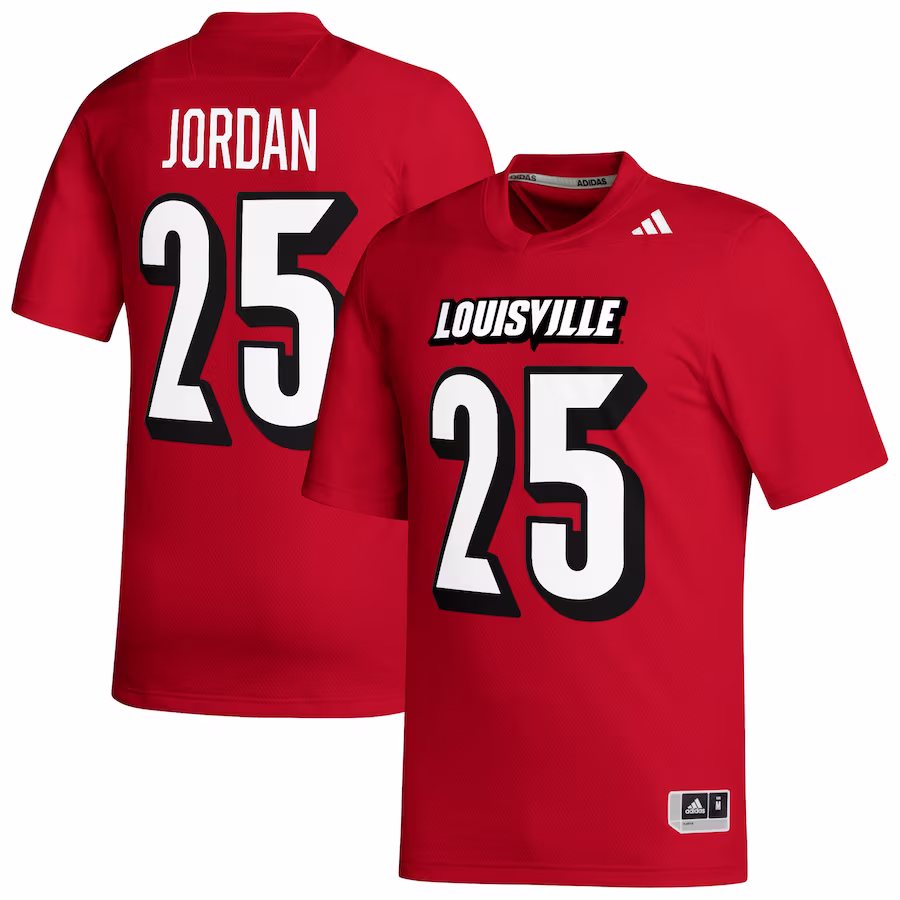 Jawhar Jordan Louisville Cardinals adidas NIL Football Player Jersey - Red - Ujersey NFL Shop