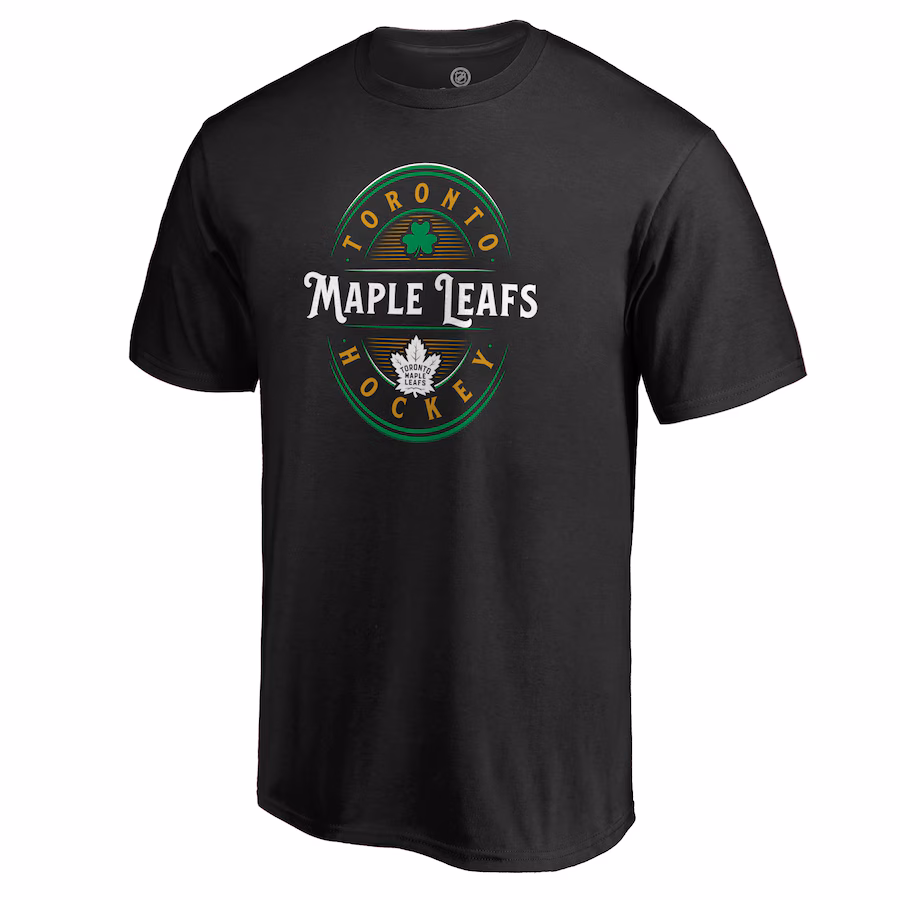 Men's Toronto Maple Leafs Black St. Patrick's Day Forever Lucky T-Shirt - Ujersey NFL Shop
