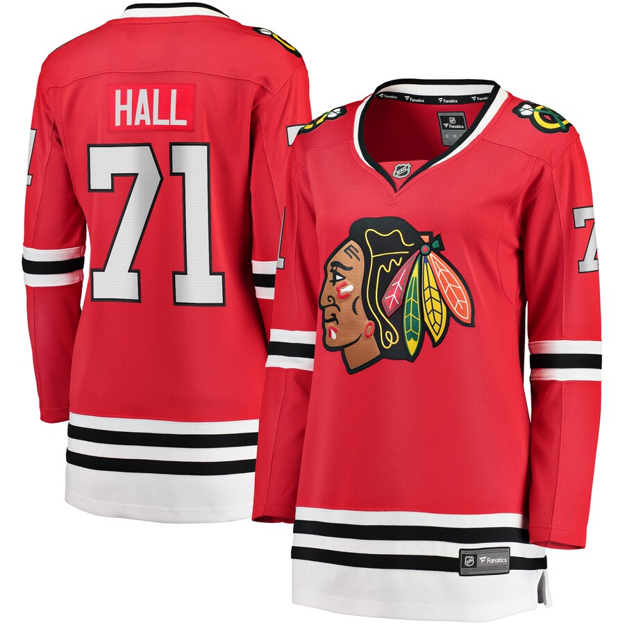 Women's Chicago Blackhawks Taylor Hall Fanatics Branded Red Home Breakaway Player Jersey - Ujersey NFL Shop