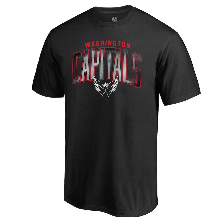 Men's Washington Capitals Black Arch Smoke T-Shirt - Ujersey NFL Shop
