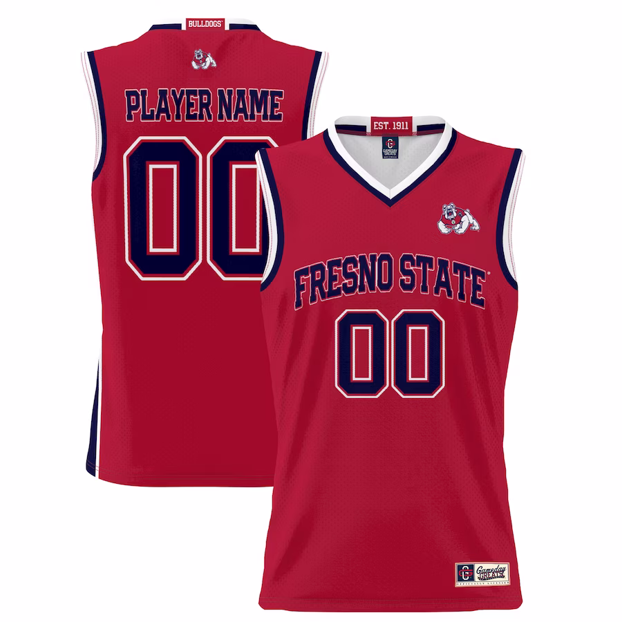 Fresno State Bulldogs GameDay Greats Youth NIL Pick-A-Player Lightweight Basketball Jersey - Red - Ujersey