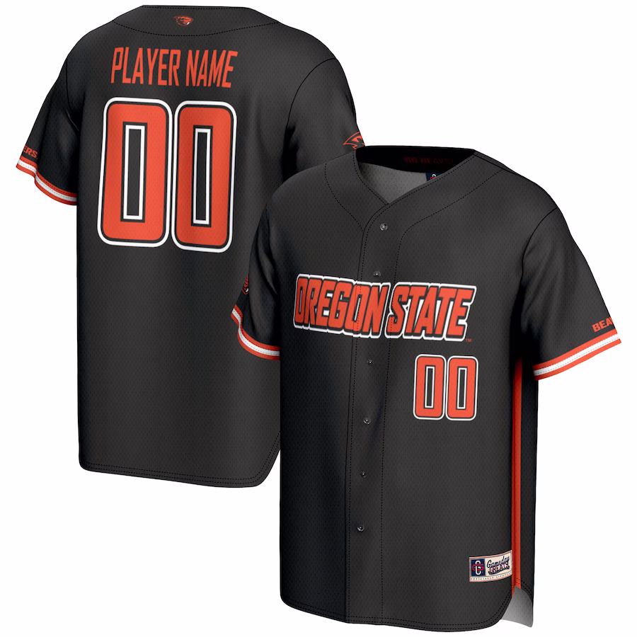 Oregon State Beavers GameDay Greats NIL Pick-A-Player Lightweight Baseball Jersey - Black - Ujersey NFL Shop
