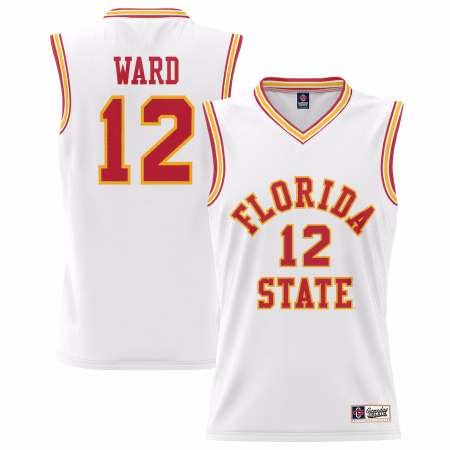 Men'sGameDay Greats Charlie Ward White Florida State Seminoles Lightweight Basketball Jersey - Ujersey NFL Shop