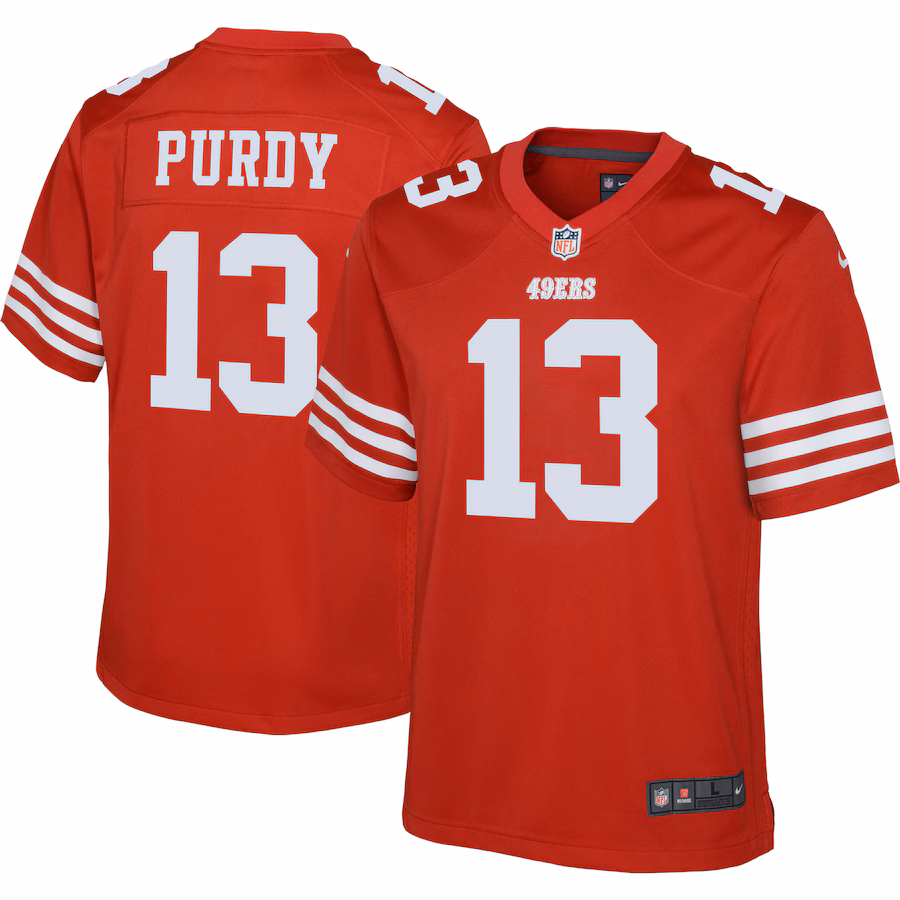 Youth San Francisco 49ers Brock Purdy Nike Scarlet Game Jersey - Ujersey NFL Shop