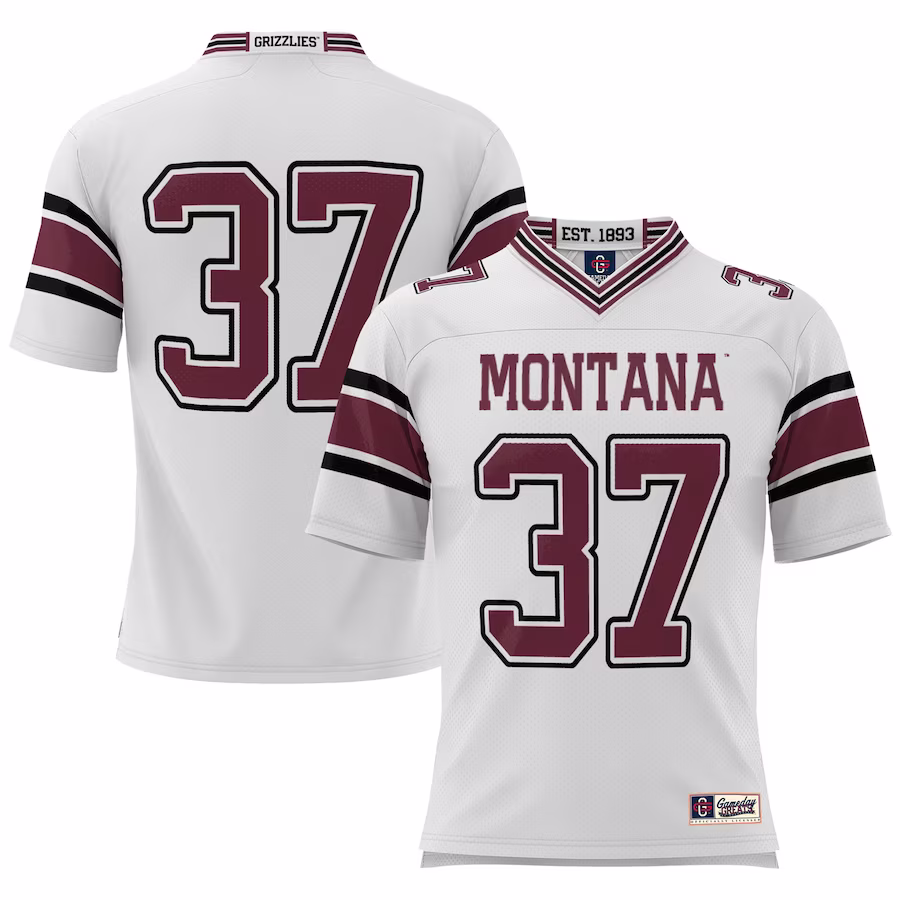 #37 Montana Grizzlies GameDay Greats Football Jersey - White - Ujersey