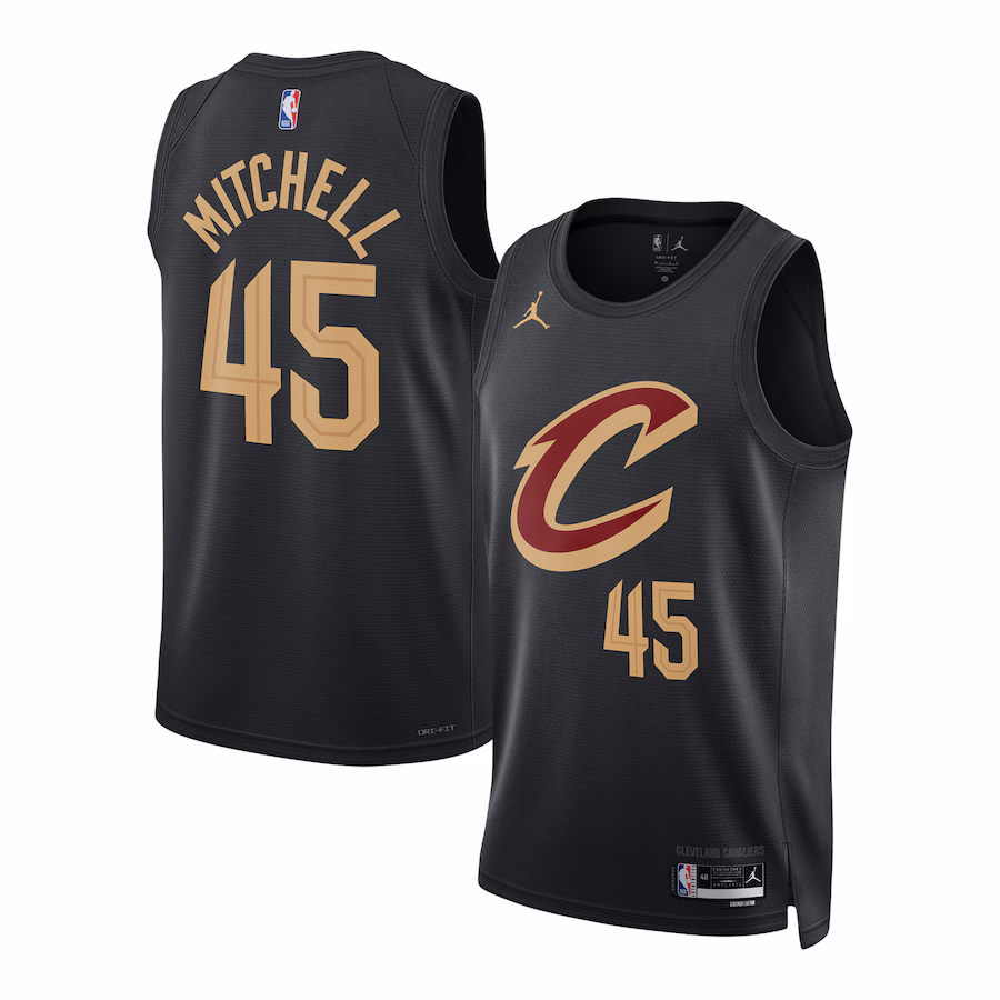 Unisex Cleveland Cavaliers Donovan Mitchell Jordan Brand Black Swingman Jersey - Statement Edition - Ujersey NFL Shop