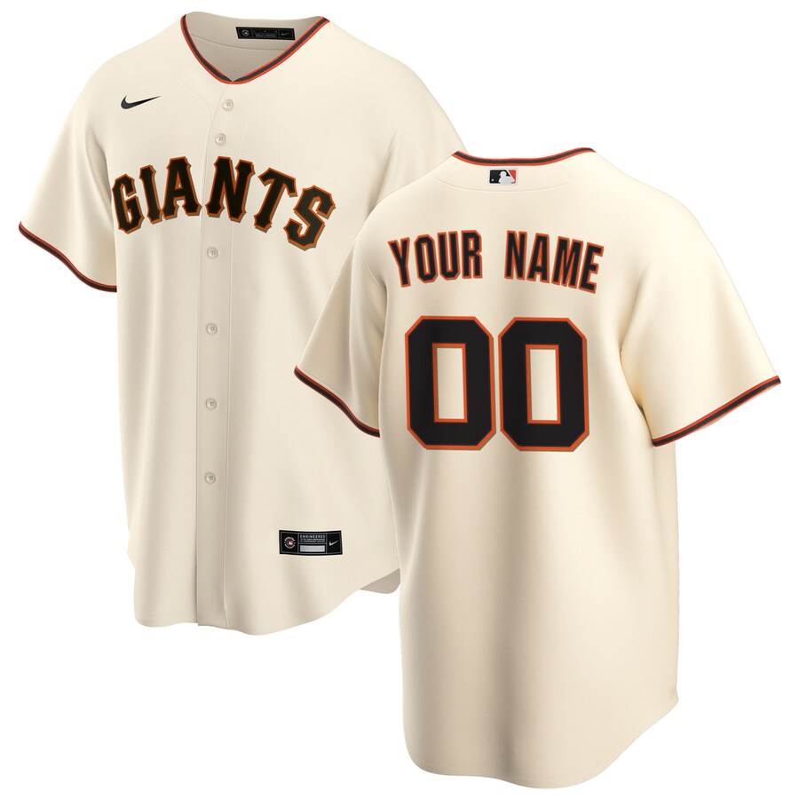 Men's San Francisco Giants Nike Cream Home Replica Custom Jersey - Ujersey NFL Shop