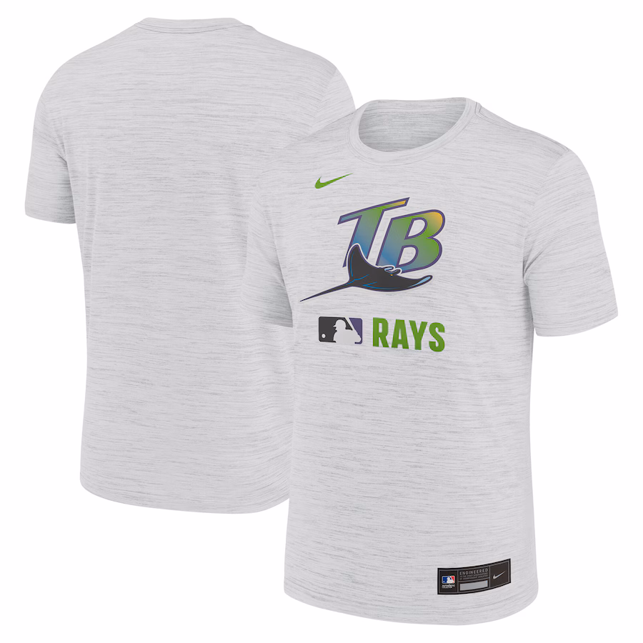 Men's Tampa Bay Rays Nike White Authentic Collection Velocity Performance Practice T-Shirt - Ujersey NFL Shop