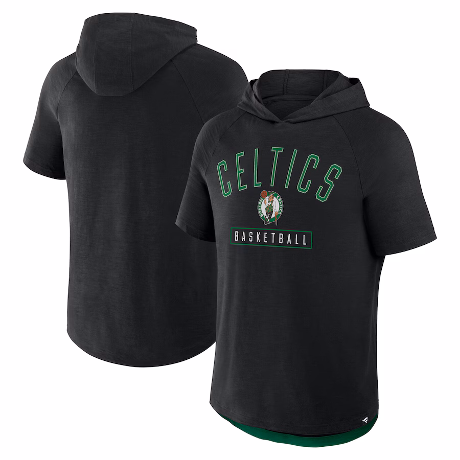Men's Boston Celtics Fanatics Black Pass Legend Hooded T-Shirt - Ujersey