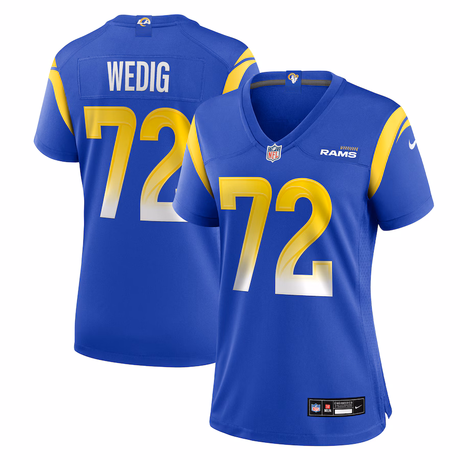 Women's Los Angeles Rams Trey Wedig Nike Royal Team Game Jersey - Ujersey NFL Shop