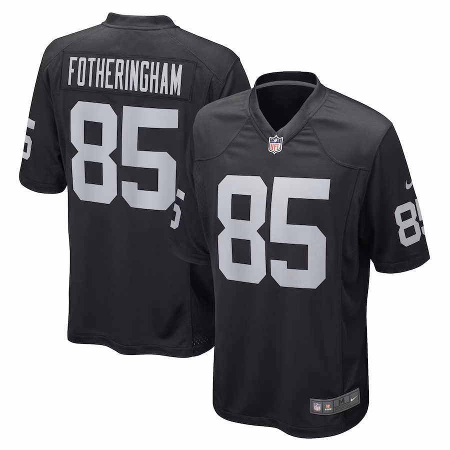 Men's Las Vegas Raiders Cole Fotheringham Nike Black Game Player Jersey - Ujersey NFL Shop