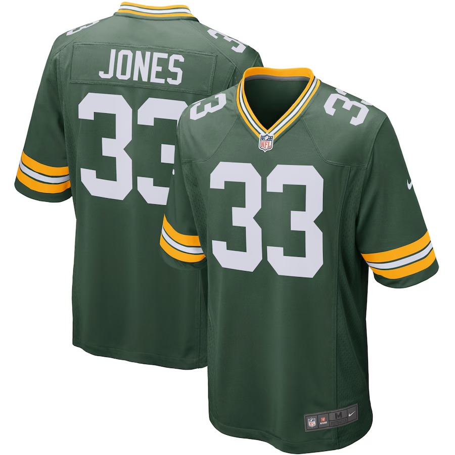 Men's Green Bay Packers Aaron Jones Nike Green Player Game Jersey - Ujersey NFL Shop