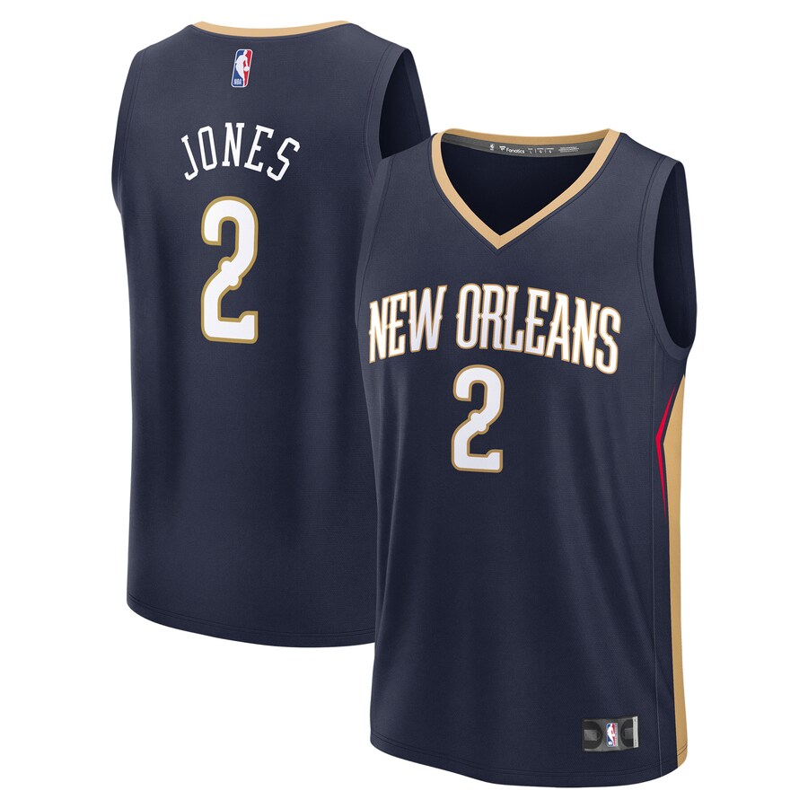 Men's New Orleans Pelicans Herbert Jones Fanatics Navy Fast Break Replica Player Jersey - Icon Edition - Ujersey NFL Shop