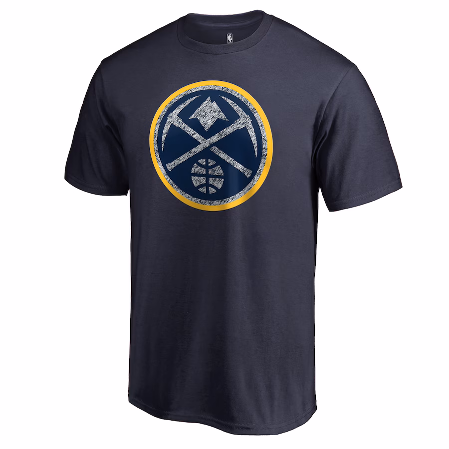 Men's Denver Nuggets Navy Static Logo T-Shirt - Ujersey NFL Shop