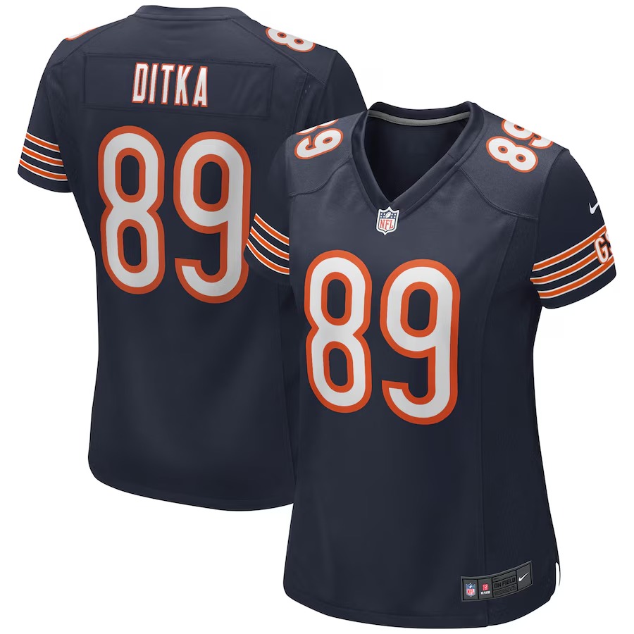 Women's Chicago Bears Mike Ditka Nike Navy Game Retired Player Jersey - Ujersey NFL Shop
