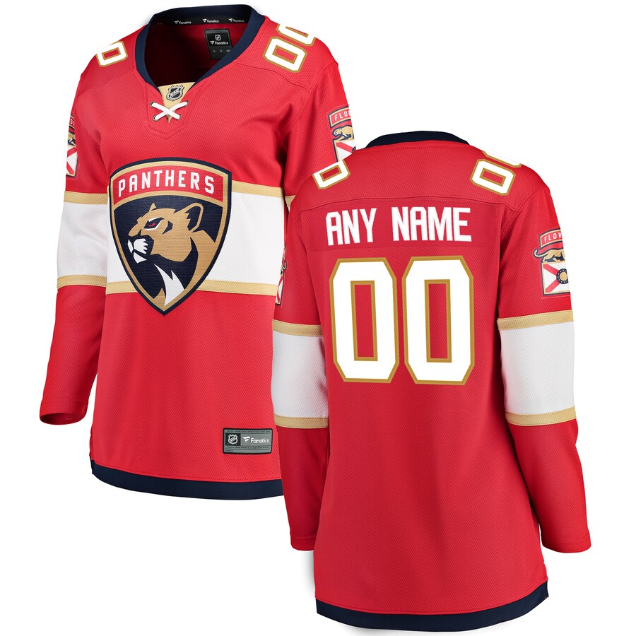 Women's Florida Panthers Fanatics Branded Red Home Breakaway Custom Jersey - Ujersey NFL Shop
