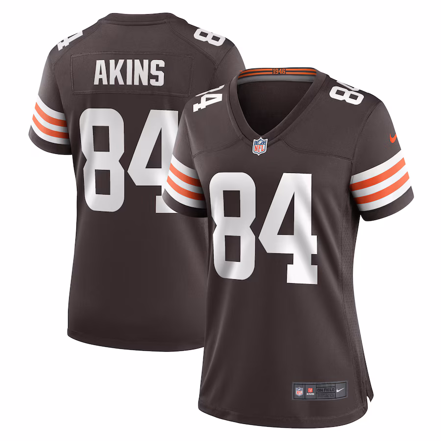 Women's Cleveland Browns Jordan Akins Nike  Brown Team Game Jersey - Ujersey NFL Shop