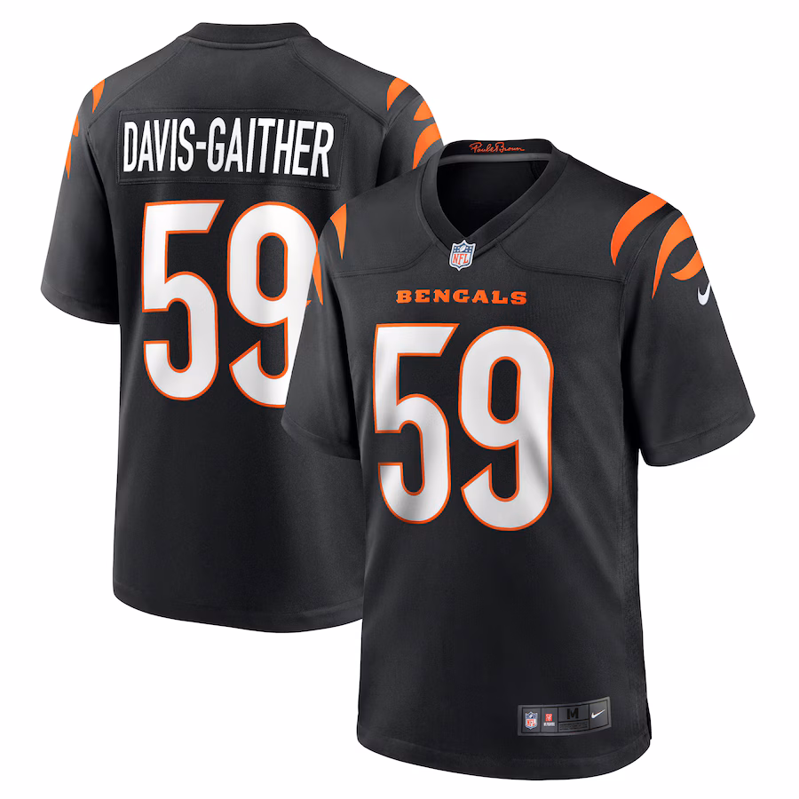 Men's Cincinnati Bengals Akeem Davis-Gaither Nike Black Game Player Jersey - Ujersey NFL Shop