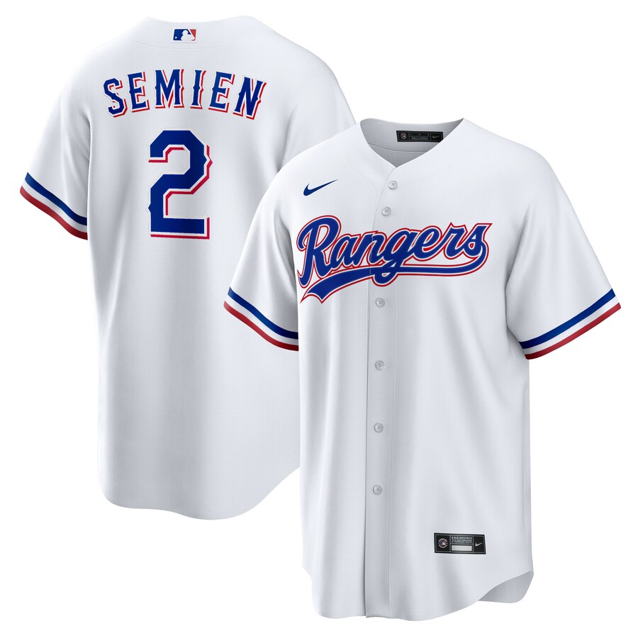 Youth Texas Rangers Marcus Semien Nike White Home Replica Player Jersey - Ujersey