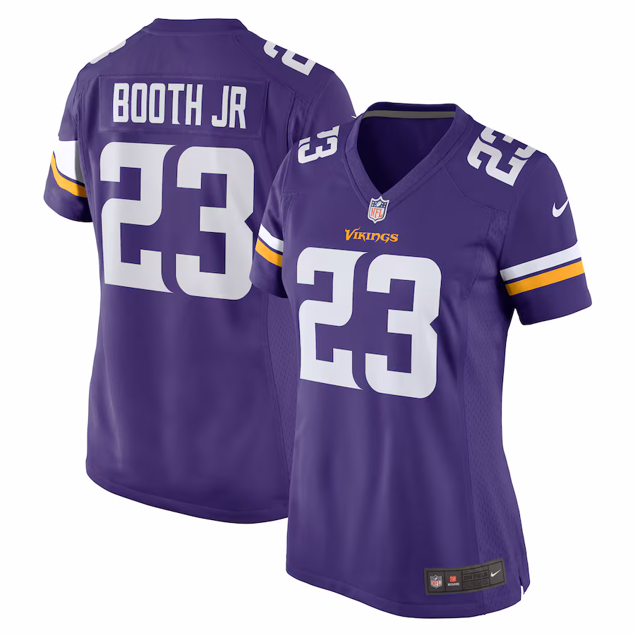 Women's Minnesota Vikings Andrew Booth Jr. Nike Purple Player Game Jersey - Ujersey NFL Shop