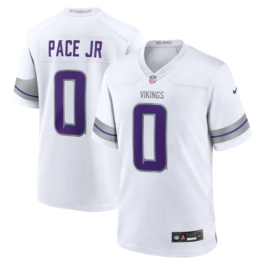 Men's Minnesota Vikings Ivan Pace Jr Nike White Alternate Game Player Jersey - Ujersey NFL Shop