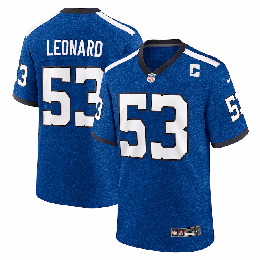 Men's Indianapolis Colts Shaquille Leonard Nike Royal Indiana Nights Alternate Game Jersey - Ujersey NFL Shop