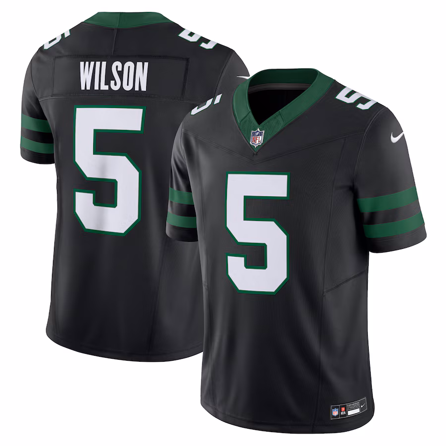 Men's New York Jets Garrett Wilson Nike Legacy Black Alternate Vapor F.U.S.E. Limited Jersey - Ujersey NFL Shop
