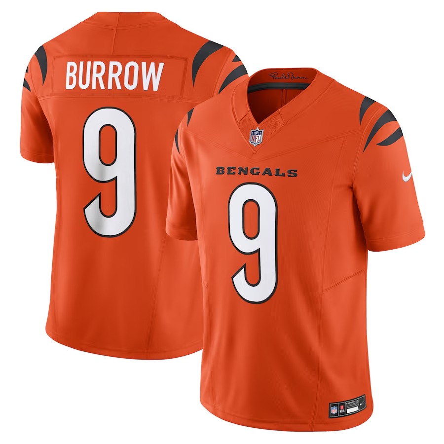 Men's Cincinnati Bengals Joe Burrow Nike Orange Vapor F.U.S.E. Limited Jersey - Ujersey NFL Shop