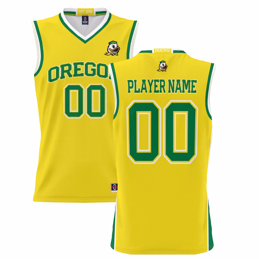 Oregon Ducks GameDay Greats Unisex  Lightweight NIL Pick-A-Player Basketball Jersey - Yellow - Ujersey NFL Shop