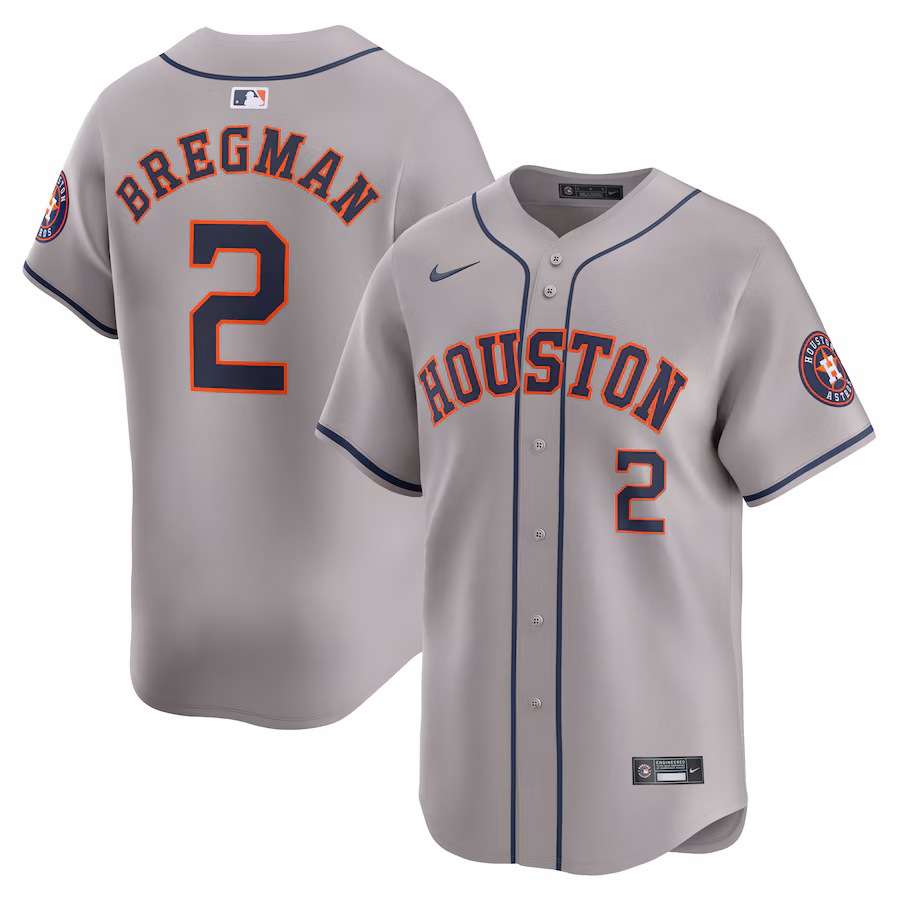 Men's Houston Astros Alex Bregman Nike Gray Away Limited Player Jersey - Ujersey NFL Shop