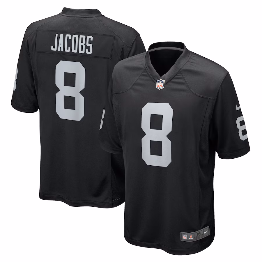 Men's Las Vegas Raiders Josh Jacobs Nike Black Game Player Jersey - Ujersey NFL Shop