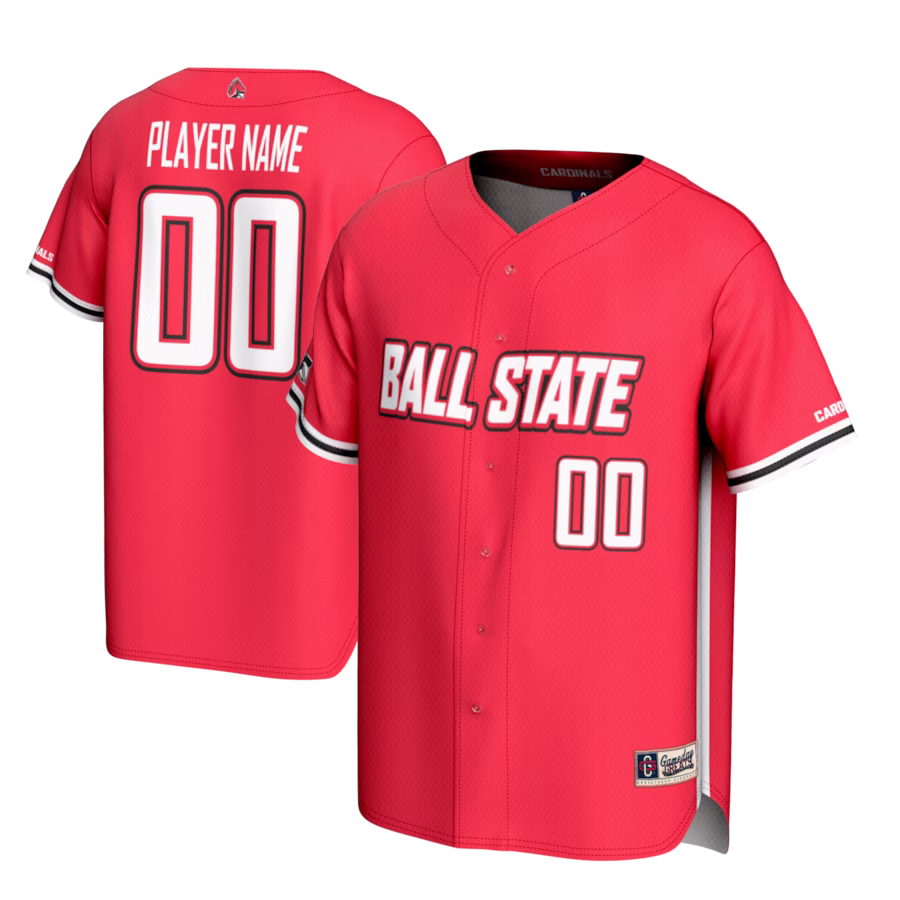 Ball State Cardinals GameDay Greats Youth NIL Pick-A-Player Lightweight Baseball Jersey - Cardinal - Ujersey