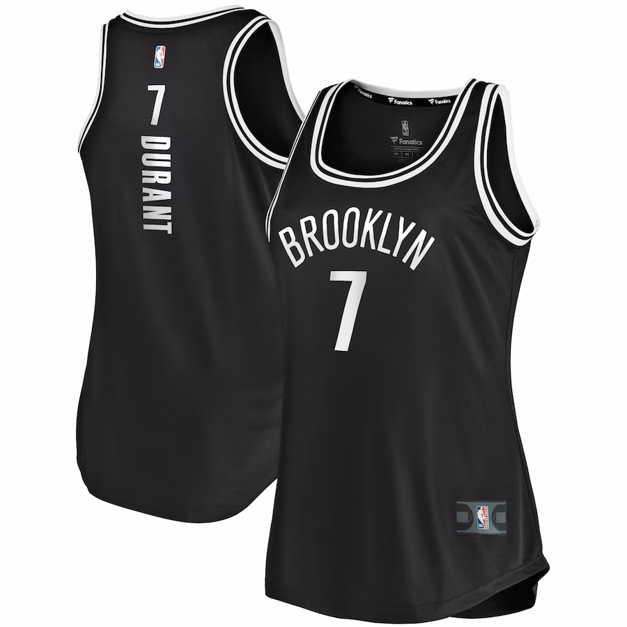 Women's Brooklyn Nets Kevin Durant Fanatics Black Fast Break Tank Jersey - Icon Edition - Ujersey NFL Shop