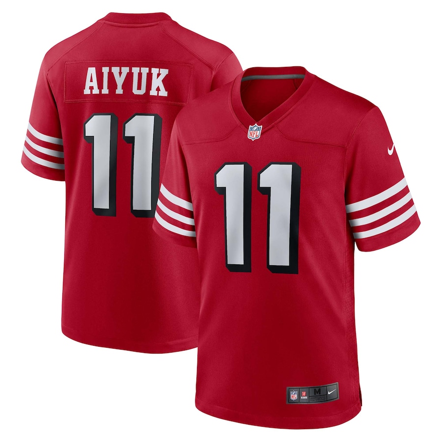 Men's San Francisco 49ers Brandon Aiyuk Nike Scarlet Alternate Game Jersey - Ujersey NFL Shop
