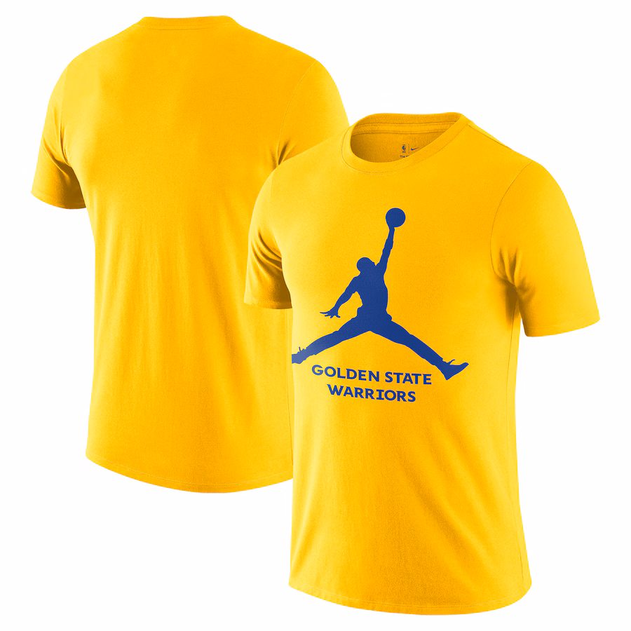 Men's Golden State Warriors Nike Gold Essential Jumpman T-Shirt - Ujersey