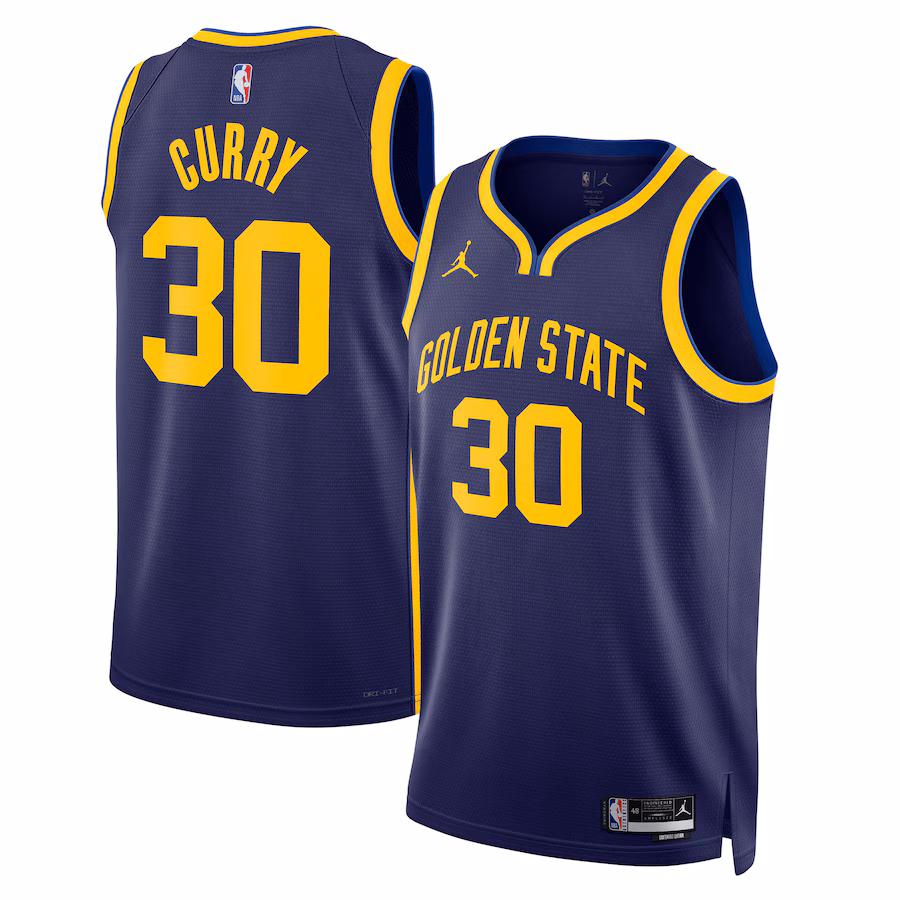 Unisex Golden State Warriors Stephen Curry Jordan Brand Navy Swingman Jersey - Statement Edition - Ujersey NFL Shop