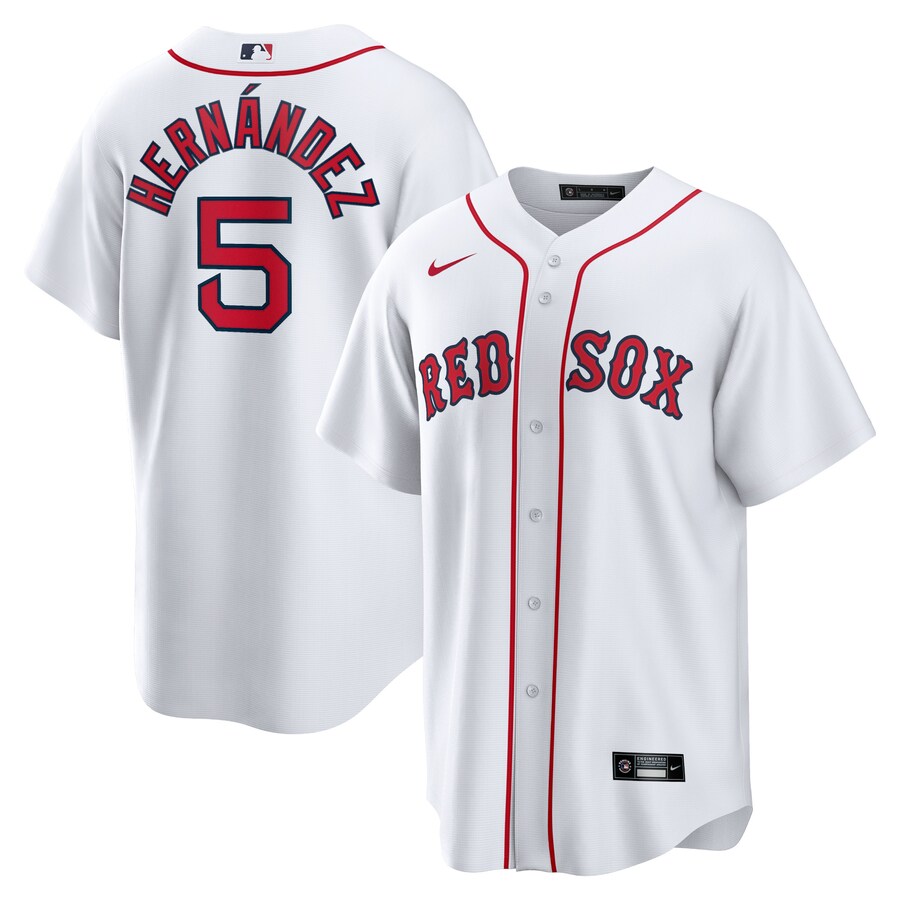 Men's Boston Red Sox Enrique Hernandez Nike White Home Official Replica Player Jersey - Ujersey NFL Shop