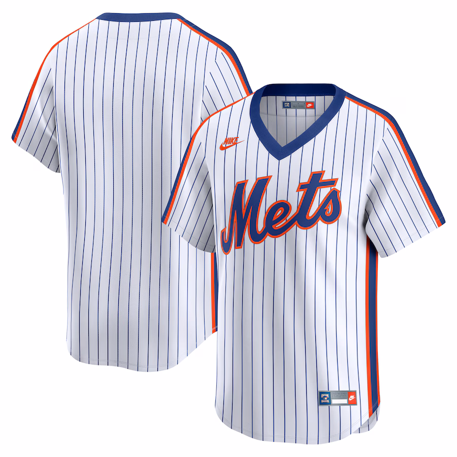 Men's New York Mets Nike White Throwback Cooperstown Collection Limited Jersey - Ujersey NFL Shop