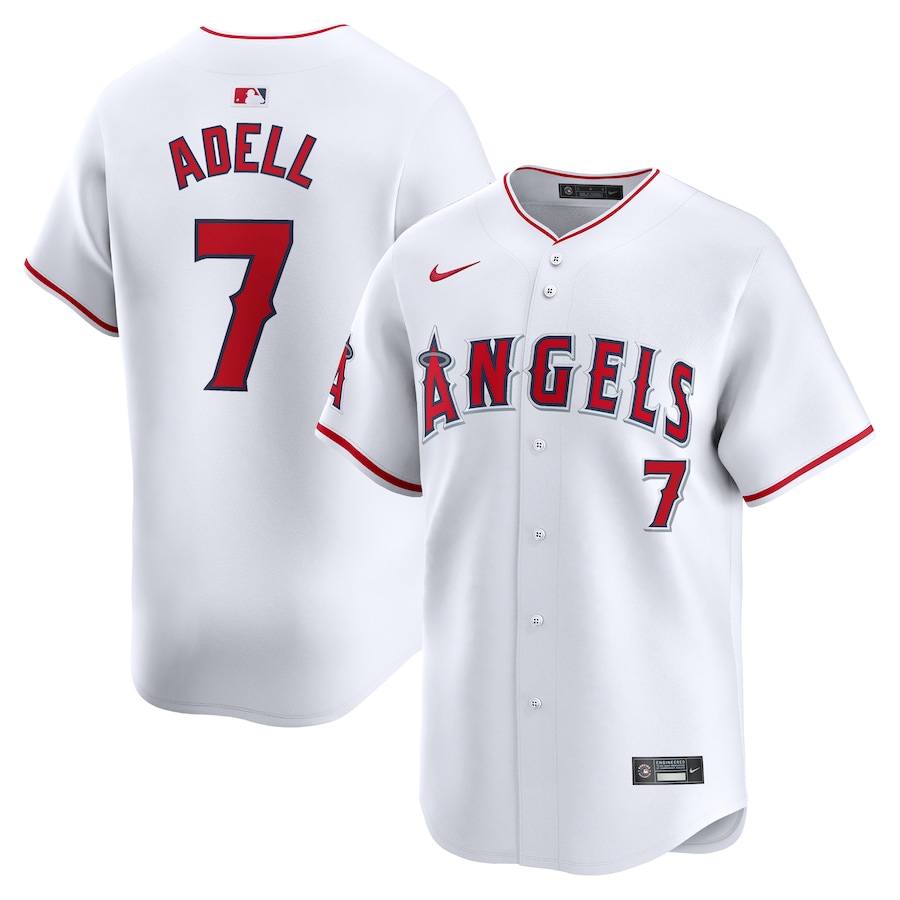 Men's Los Angeles Angels Jo Adell Nike White Home Limited Player Jersey - Ujersey NFL Shop