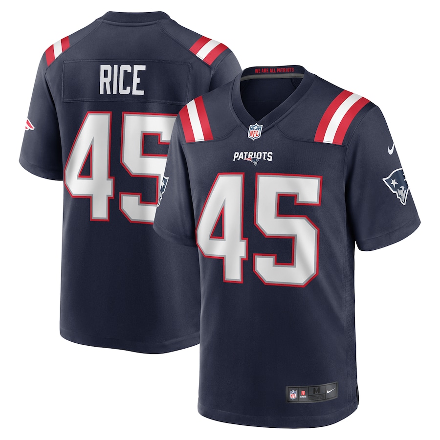 Men's New England Patriots Monty Rice Nike Navy Game Jersey - Ujersey NFL Shop