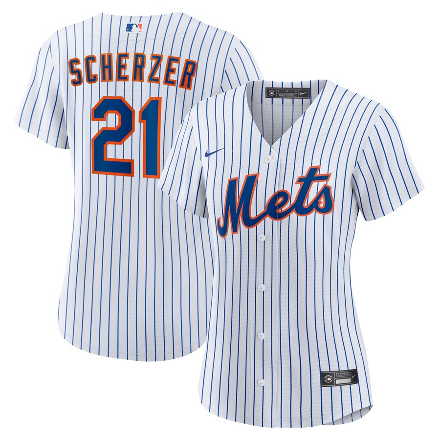Women's New York Mets Max Scherzer Nike White Home Replica Player Jersey - Ujersey NFL Shop