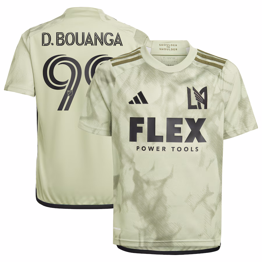 Youth LAFC Denis Bouanga adidas Green 2023 Smokescreen Replica Player Jersey - Ujersey NFL Shop