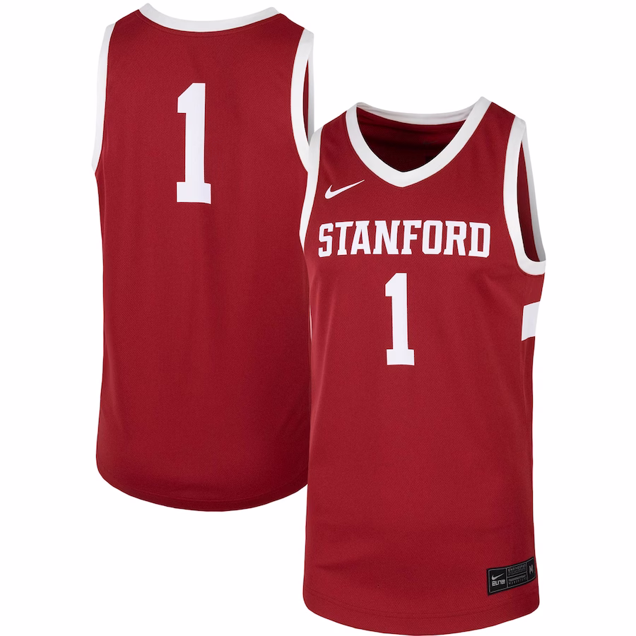 #1 Stanford Cardinal Nike Team Replica Basketball Jersey - Cardinal - Ujersey