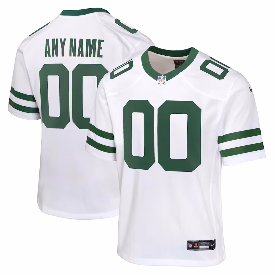 Youth New York Jets  Nike Legacy White Custom Game Jersey - Ujersey NFL Shop