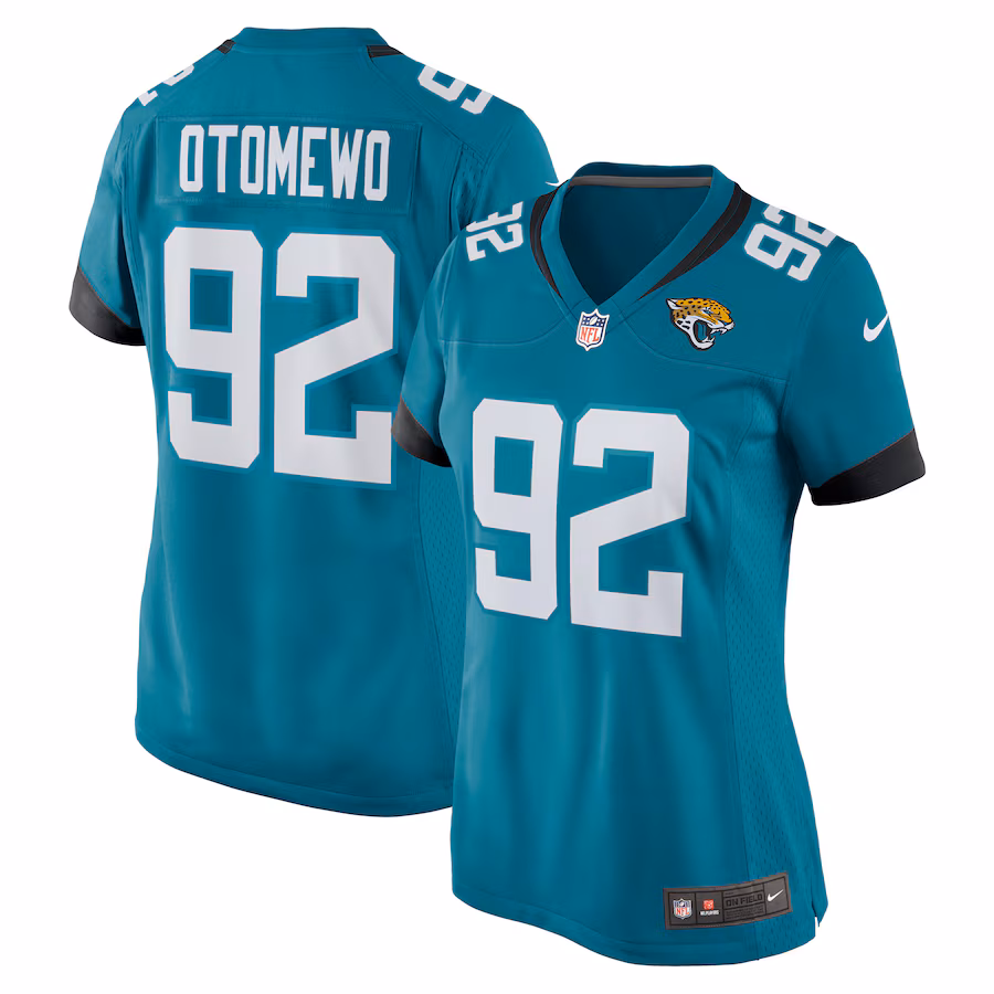 Women's Jacksonville Jaguars Esezi Otomewo Nike  Teal Team Game Jersey - Ujersey NFL Shop